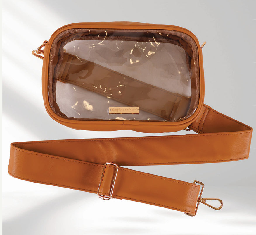 Simply Southern Clear Stadium Crossbody, Chai
