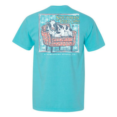 Southern Fried Cotton Lazy Cow Tee