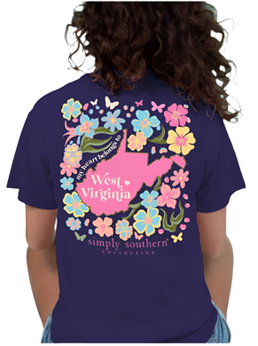 Simply Southern Floral West Virginia Tee