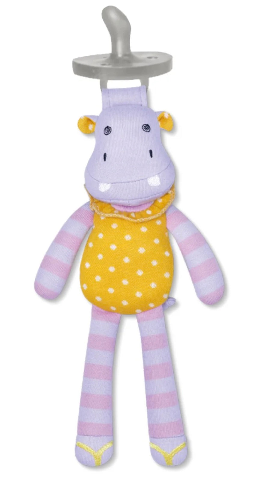 Apple Park Jojo Hippo Pacifier Buddy