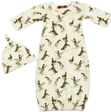 Milkbarn Gown and Hat Set, Ducks