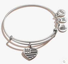 Alex and Ani, HEART FLAG RAFAELIAN SILVER BRACELET