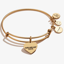Alex and Ani, HEART FLAG Bracelet Gold