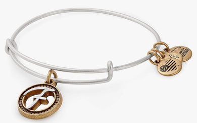 Alex and Ani, Two Tone Initial Bracelet letter F