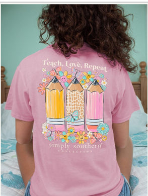 Simply Southern Teach Love Repeat Tee