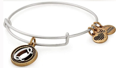 Alex and Ani, Two Tone Initial Bracelet letter O