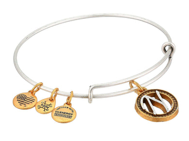 Alex and Ani, Two Tone Initial Bracelet letter N