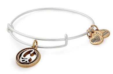 Alex and Ani, Two Tone Initial Bracelet letter G