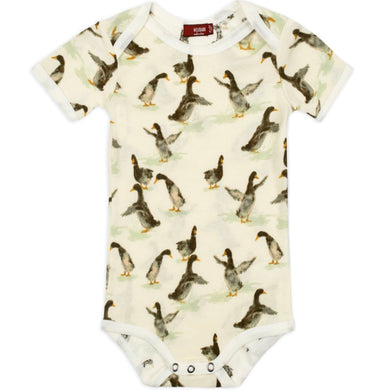 Milkbarn Short Sleeve One Piece , Duck