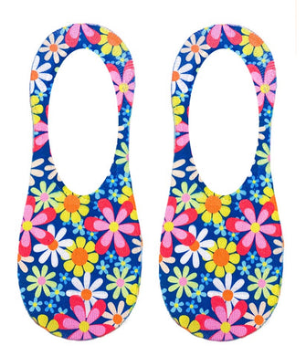 Living Royal No Show Socks , Retro Flowers