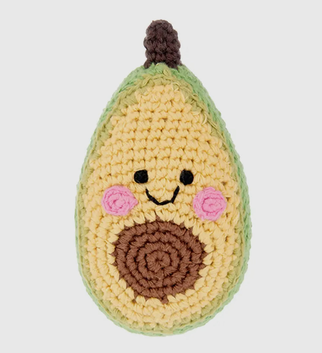 Peeble , avacado baby rattle