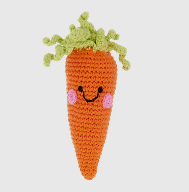 Peeble , carrot baby rattle