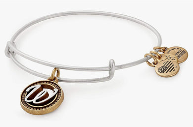 Alex and Ani, Two Tone Initial Bracelet letter W