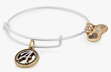 Alex and Ani, Two Tone Initial Bracelet letter A