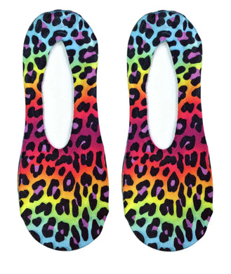 Living Royal No Show Socks , Neon Cheetah