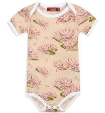 Milkbarn Short Sleeve One Piece , Water Lily