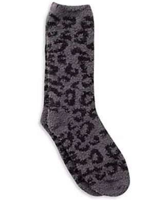Barefoot Dreams CozyChic Women's Barefoot In The Wild Socks, Graphite-Carbon