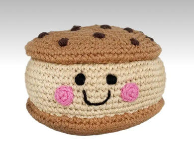 Peeble ,  ice cream cookie sandwich baby rattle