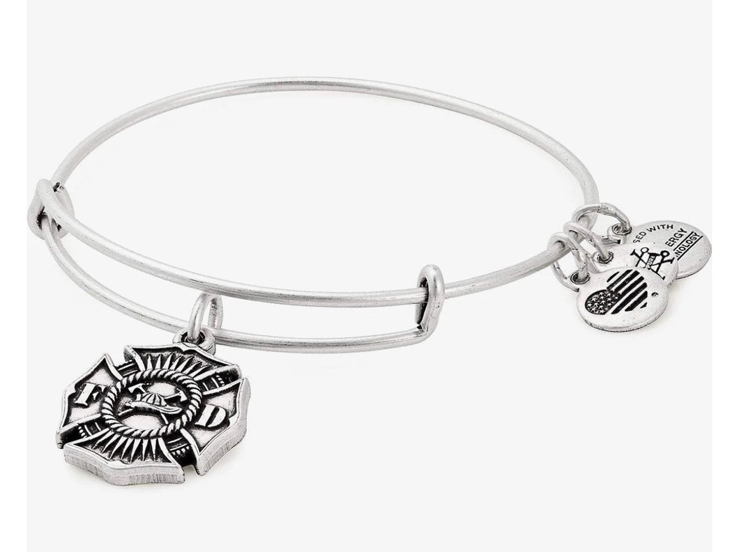 Alex and Ani, Firefighter Charm Bangle Silver
