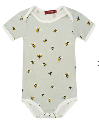 Milkbarn Short Sleeve One Piece , Bumblebee