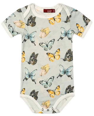 Milkbarn Short Sleeve One Piece , Butterfly