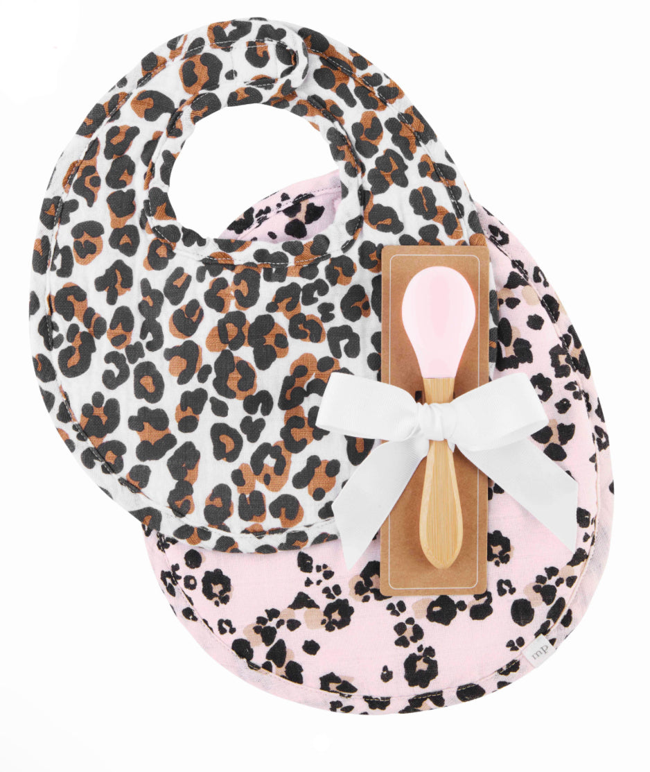 Mudpie, Leopard Bib Set