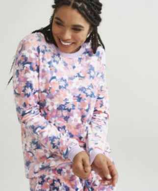 Vera Bradley Pajama Long Sleeve Shirt Rosa Blush