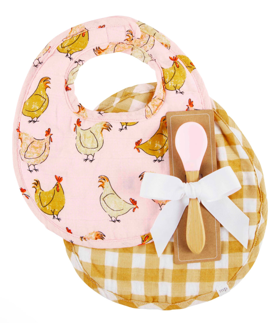 Mudpie, Chicken Bib Set