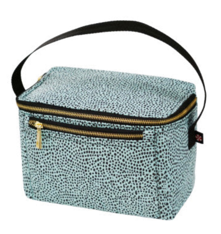 Mint, Aqua Cheetah Seersucker Lunch Box