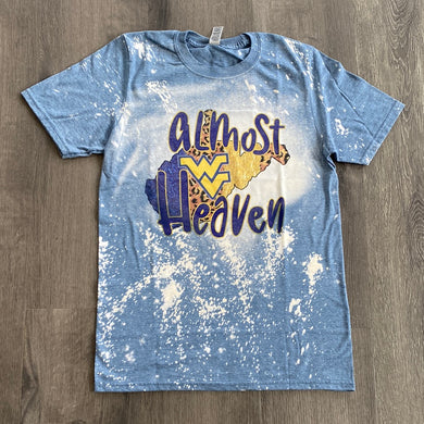 West Virginia Almost Heaven Bleached t-shirt