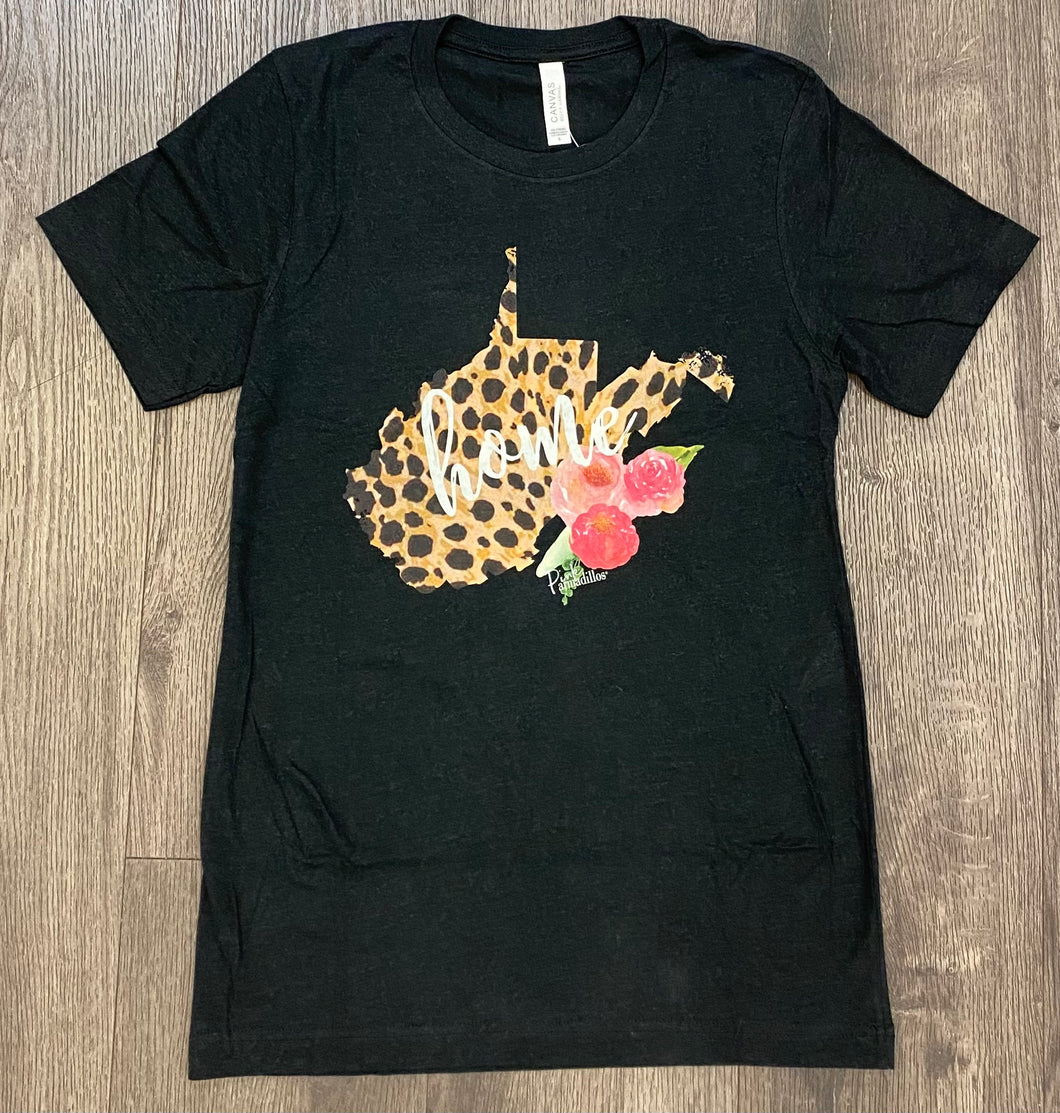 West Virginia Home State Cheetah T-Shirt