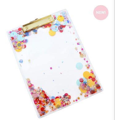 Packed Party, Clear Confetti Clip Board