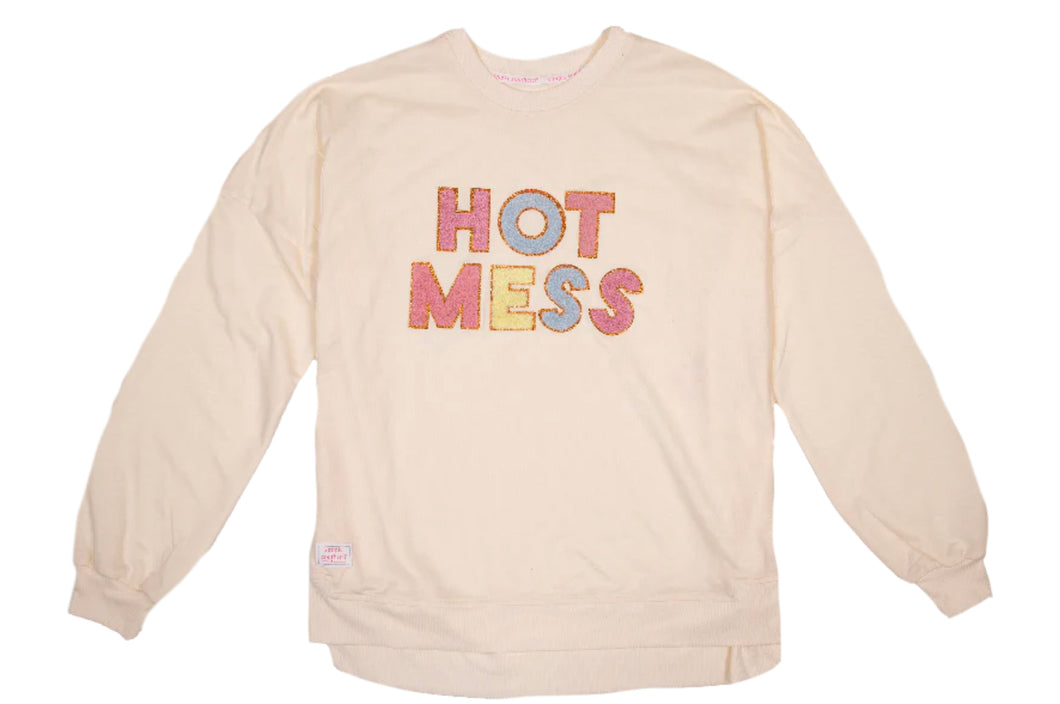 Simply Southern Sparkle Hot Mess Crewneck sweatshirt