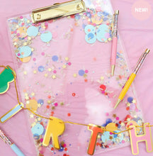 Packed Party, Clear Confetti Clip Board