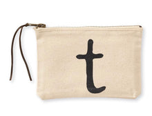 INITIAL CANVAS COSMETIC BAG