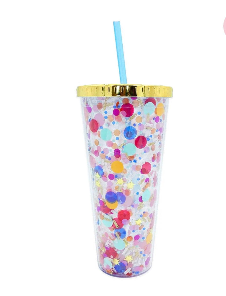 Packed Party, Celebrate Every Day Confetti Reusable Tumbler