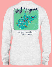 Simply Southern West Virginia Map T-Shirt