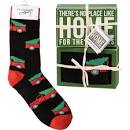 Holiday Box Sign and Socks Set