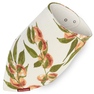 Milkbarn Peaches Organic Cotton Three-Layer Kerchief Bib