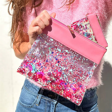Think Pink Confetti Everything Pouch