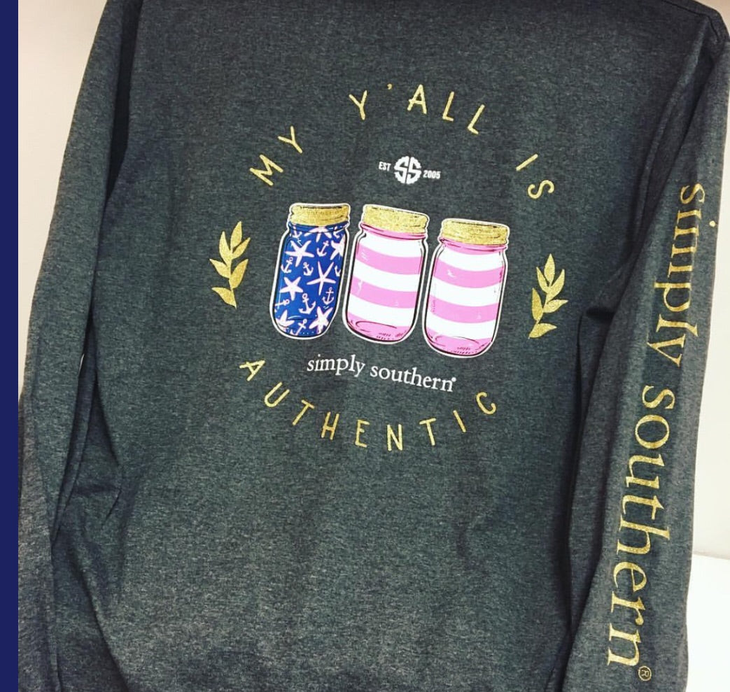 Simply Southern ~ Mason Jar my Y’all is authentic