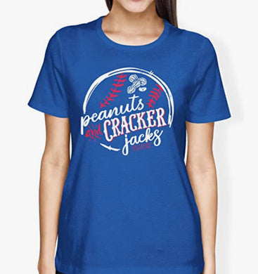 Southern Couture Peanuts and Cracker Jacks Baseball T-Shirt