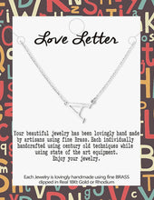 Sideways Initial Necklace Silver