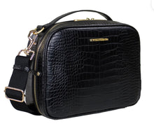 TWELVElittle LUXE DIAPER CLUTCH FOR DIAPER BAG IN BLACK CROC