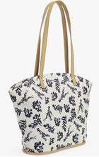 Vera Bradley "Adrift Coral Blue" Straw Tote