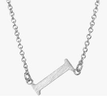 Sideways Initial Necklace Silver