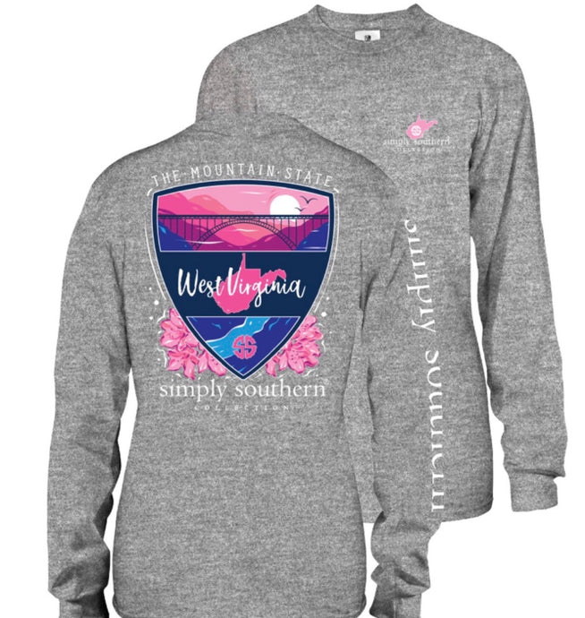 Simply Southern West Virginia Custom Long Sleeve