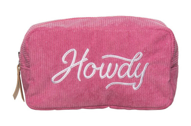 Howdy Corduroy Cosmetic Bag