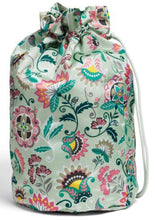 Vera Bradley "Mint Flowers" Cinch Laundry Bag