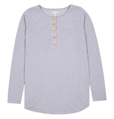 Simply Southern Henley Long Sleeve Stone